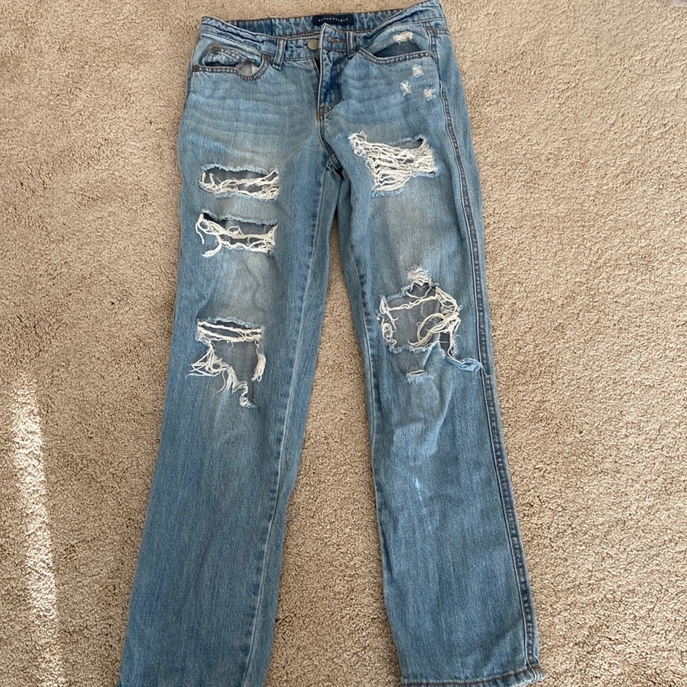 Distressed Aeropostale Boyfriend Low rise baggy jeans